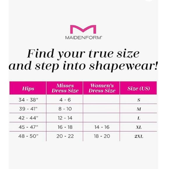 Maidenform Shaper Brief 2X 2XL Fleexess High Rise Waist Thigh Skimmer Bottoms - Picture 3 of 7